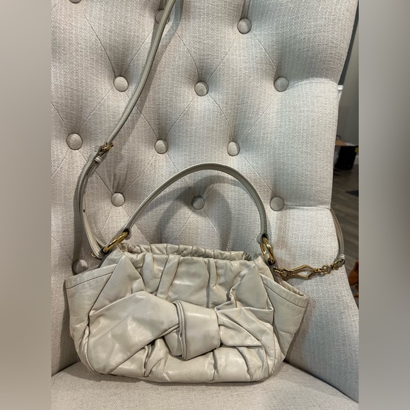 Auth. Prada Bow Bag 2 Way VGUC, Triangle Logo, Soft Nappa, Gorgeous! - Picture 3 of 14